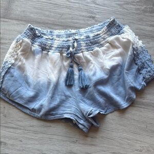 Ocean Drive High Waist Blue and White Shorts